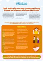 Monkeypox: Public health advice for gay, bisexual and other men who have sex with men