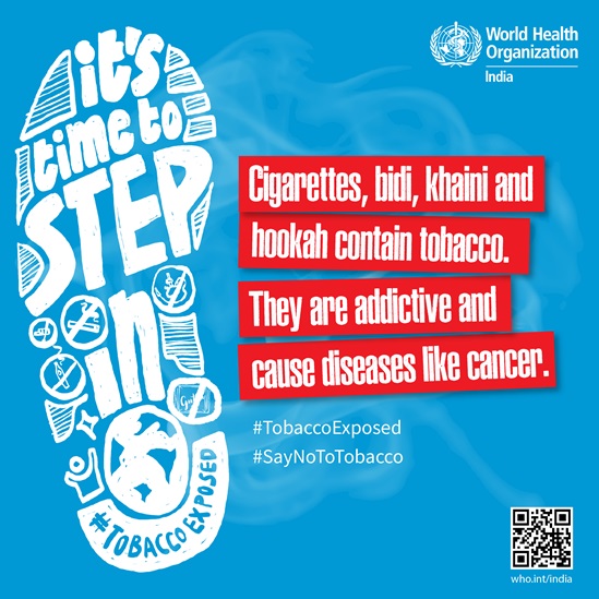 Cigarettes, bidi, khaini and hookah contain tobacco