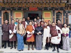 Ms Wazed visited the Kuzugchen Primary Health Centre in Kabisa, Thimphu. Bhutan’s health system follows a tiered structure with PHCs bringing health services to the grassroots across the country.
